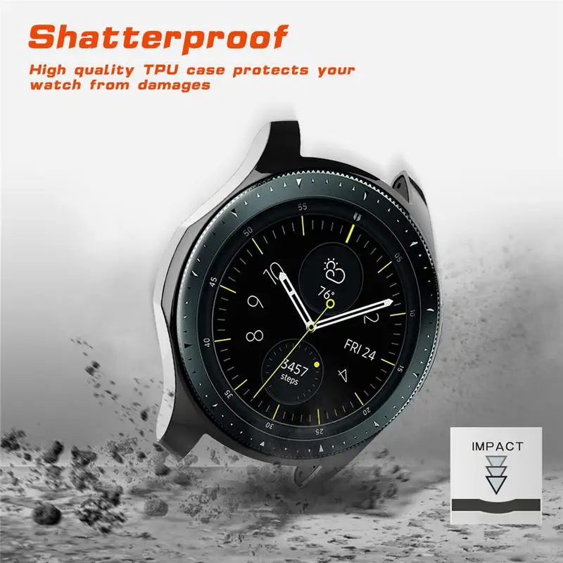 

New Fashion Smart Cover For Samsung Galaxy Watch Case TPU Plating Anti-Fall Cover 1.7 Inch
