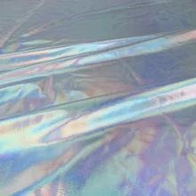 Радужный Серебряный спандекс ткань эластичная ткань для плетения браслетов, костюм для сцены, косплея платье 6" в ширину двор