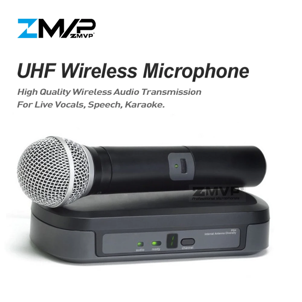 

ZMVP P24-M58 UHF Professional Wireless Microphone System With M58 Handheld Transmitter Mic For Stage Live Vocals Karaoke Speech