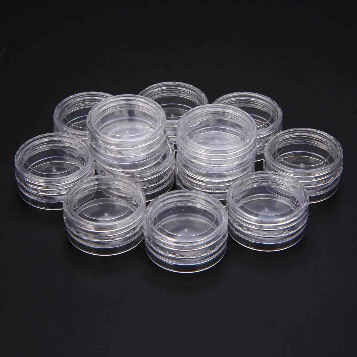 

Transparent Round Beads Home Jewelry Button Storage Box With Adjustable 12 Grids Round Jars Organizers Containers Cases
