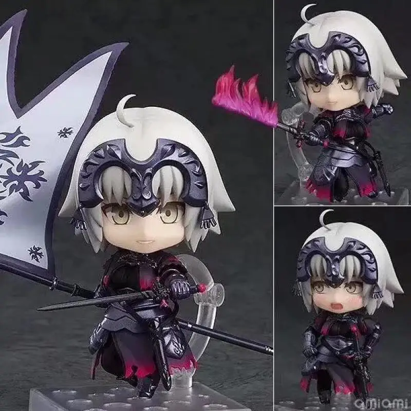 Versione Q Saber apocriphe Jeannedɺrc Giovanna D' Arc Con Bandiera аниме Giapponese фигурки Фигурки игрушки ПВХ