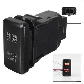 

12V 3A Push Switch For Toyota Fortuner Hilux Tacoma 2005-2011 LED Work Light on-off Control Switch With Wire Kit