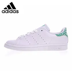 Adidas Stan Smith оригинальная женская обувь для скейтбординга белый и зеленый легкая одежда-устойчивые дышащие кроссовки # BZ0407