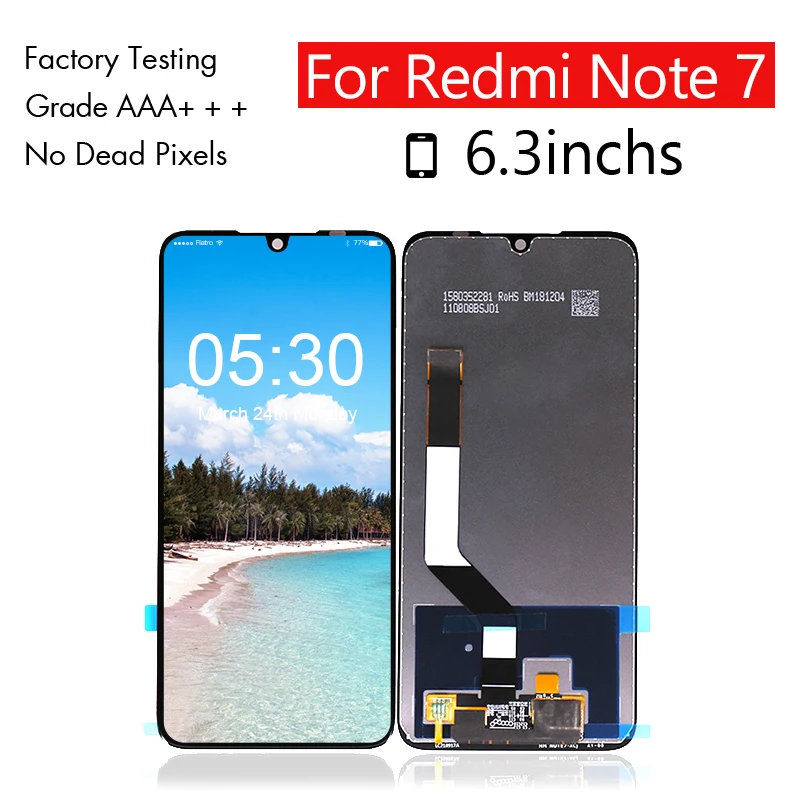 

10pcs/lot for Xiaomi for Redmi Note 7 / Note 7 Pro LCD Screen Display + Touch Digitizer Assembly Panel Free Shipping by DHL/EMS