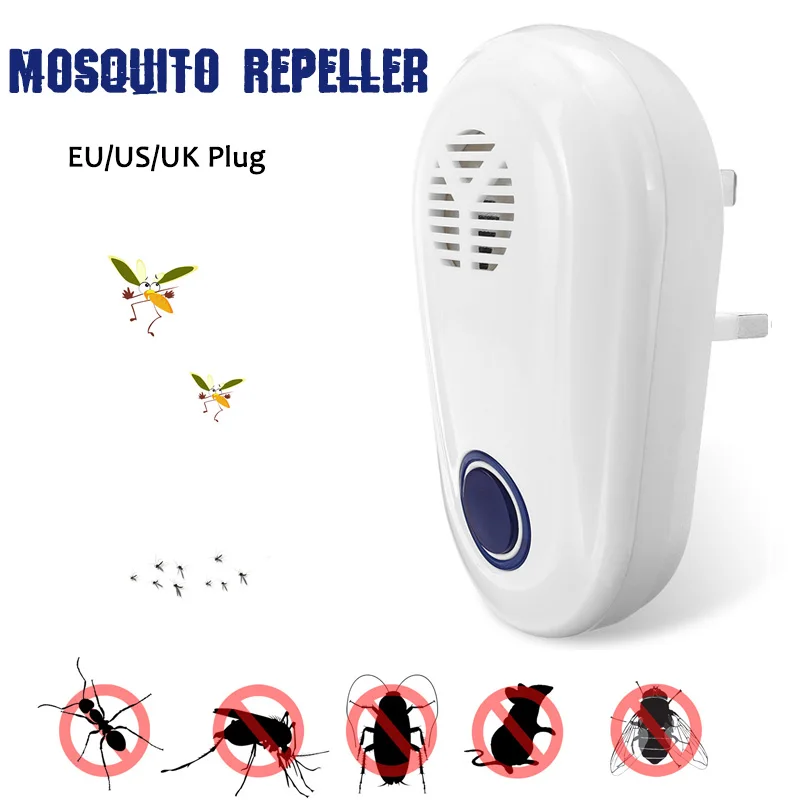 Ultrasonic Pest Repeller Insect Repellent Anti Moles Mosquito Killer Mouse Cockroach Rat Home Living Room With Night Light