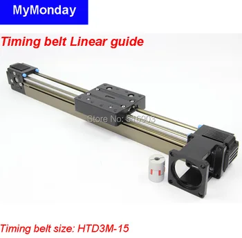 

Effective Travel Stroke Lenght 100mm 200mm HTD3M-15 Timing Belt Linear Slide Guide Motion Module Sliding Tabel CNC LW45