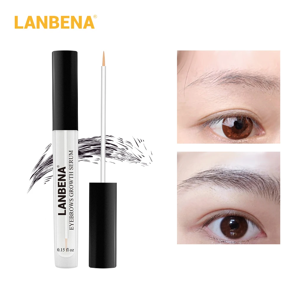 

LANBENA Eyebrows Growth Serum Longer Fuller Thicker Nourishing Lifting Eyebrow Enhancer Fast Powerful Eyebrow Makeup