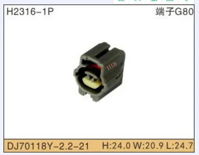 

5set 1P Automobile Waterproof Automotive Line Terminal Auto Wire Terminals Electrical 1 Pin Connectors Dj70118y-2.2-21