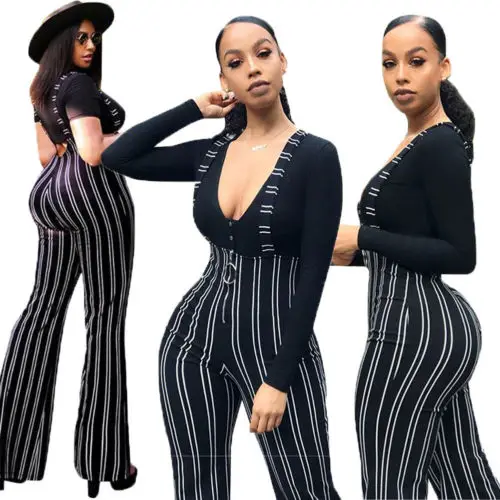

Women's Clubwear Pants Playsuit Bodycon Party Suspender Flared Trousers