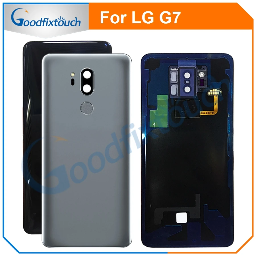 

For LG G7 G710 Back Cover Battery Door Back Housing Rear Case Assembly With Camera Lens glass Touch ID Fingerprint Flex Cable