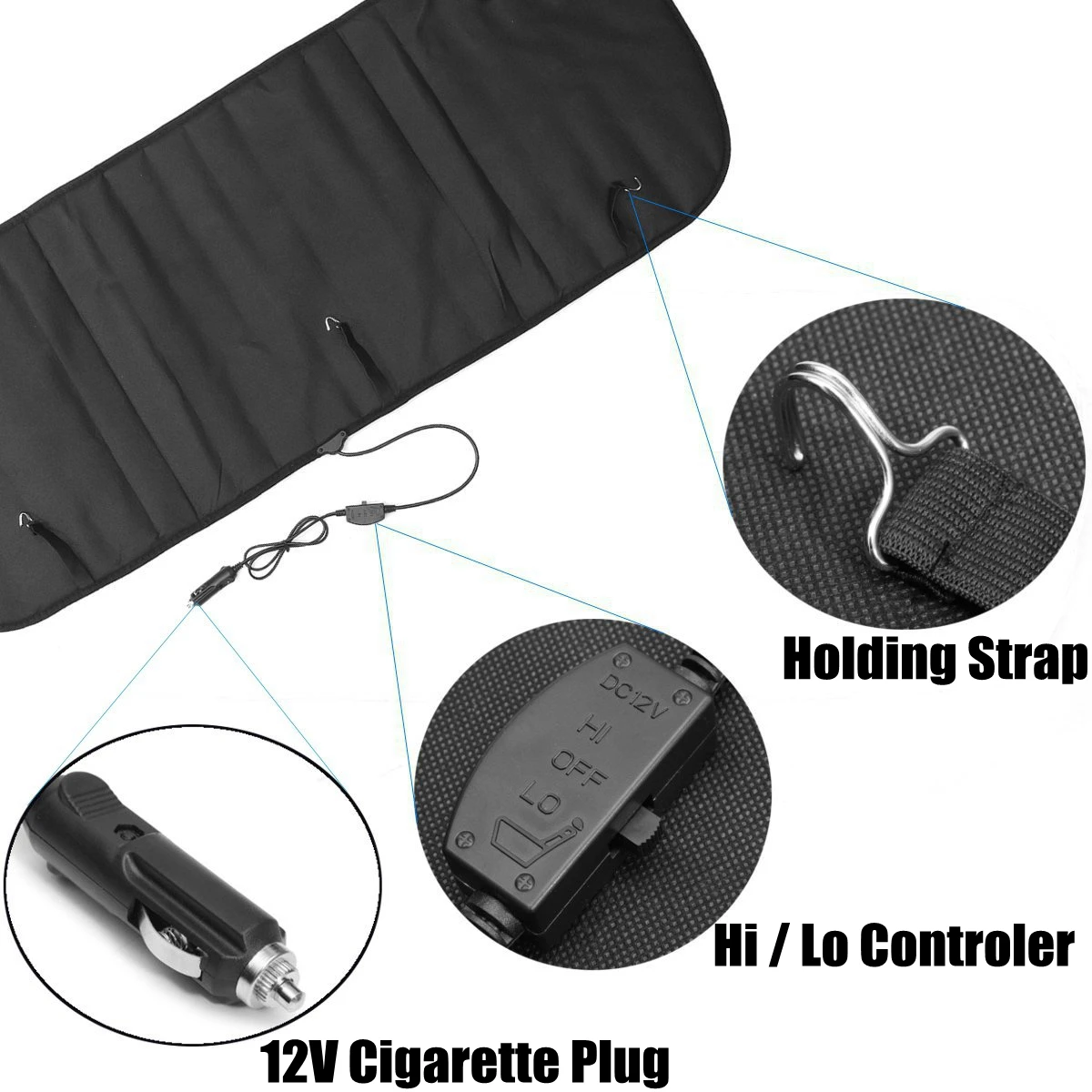 Comprar Funda de cojín de asiento de calefacción trasera con calefacción trasera 12v 42W calentador de Auto de invierno accesorios de automoción