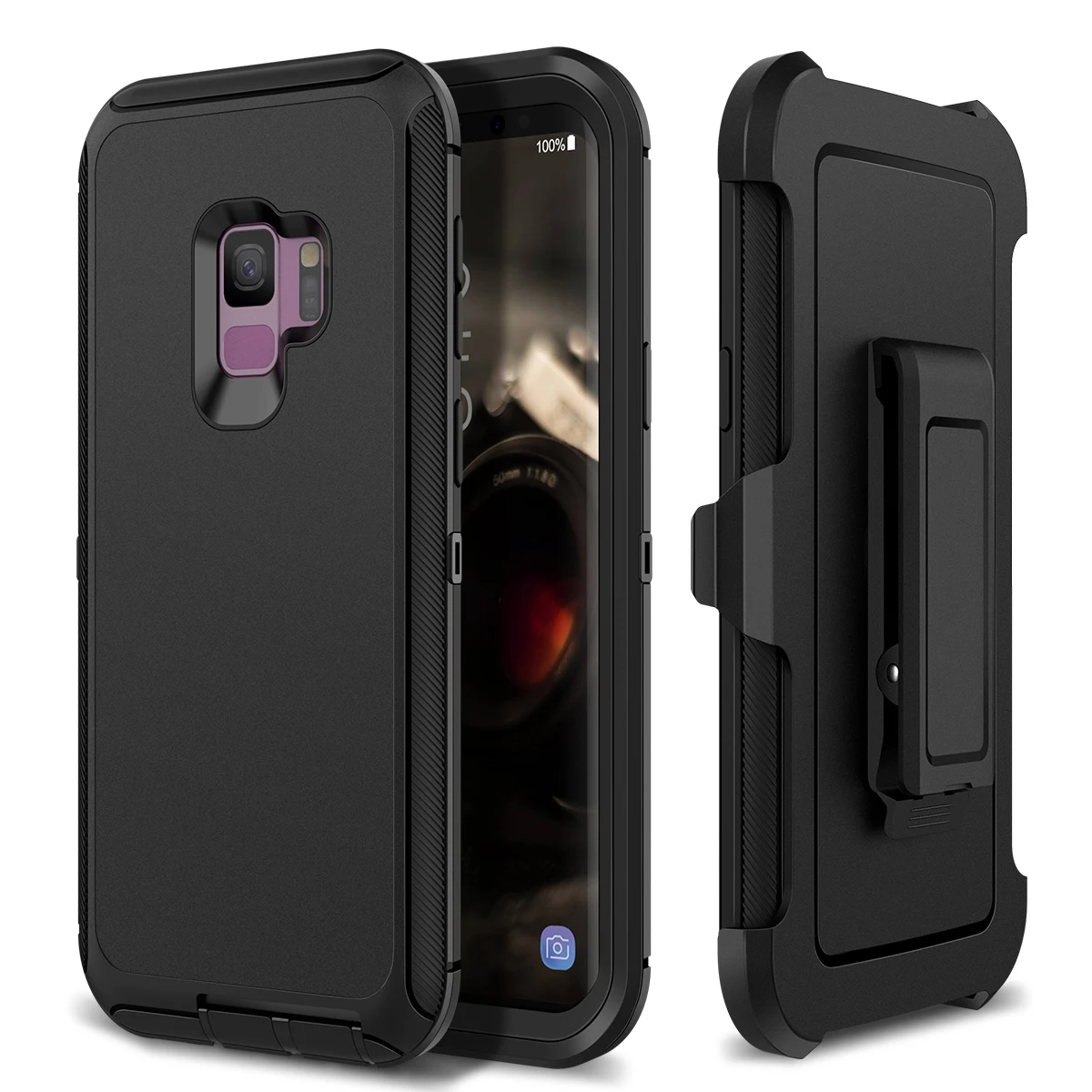 Жесткий чехол 3 в 1 для Samsung Galaxy S8 S9 plus бега спорта зажима ремня противоударный