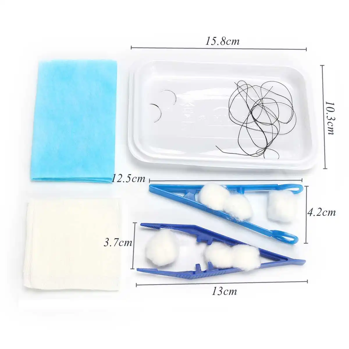 13 in 1 Medical Suture Practice Kit Reusable Medical Student 3 Layer Suture Pad Human Skin Suture Training Model 17x10.2x1.3cm