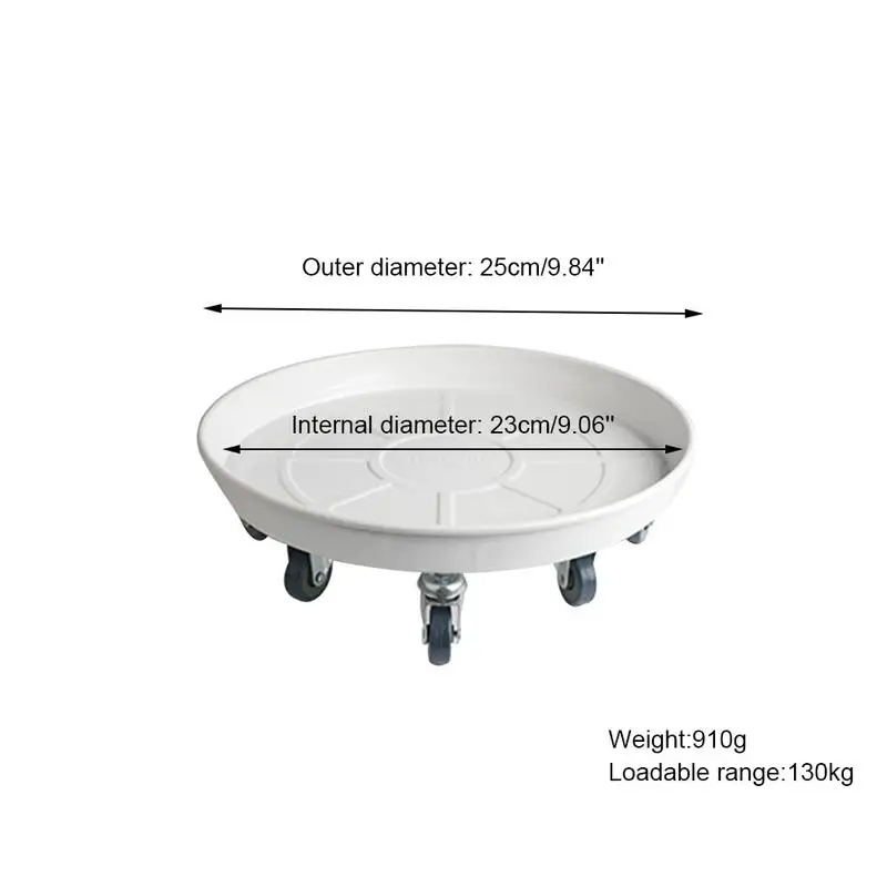 Круглый металлический цветочный горшок нижний стенд-тележка портативный Caddy на крытый открытый садовые инструменты для дома с универсальными колесами