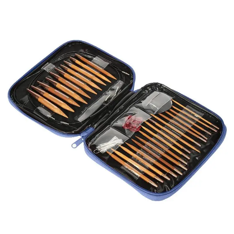 

13 Sizes Aluminium Circular Kntting Needle Ring Set Crochet Hook Set Yarn Weave Knitting Tools Sewing Accessories