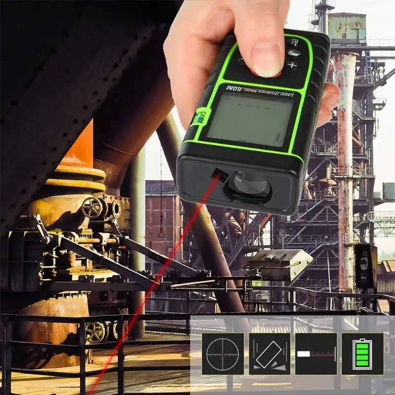 Laser Rangefinder Digital Laser Distance Meter Laser Range Finder Tape Distance Measurer Measure Device 40M 60M 80M 100M