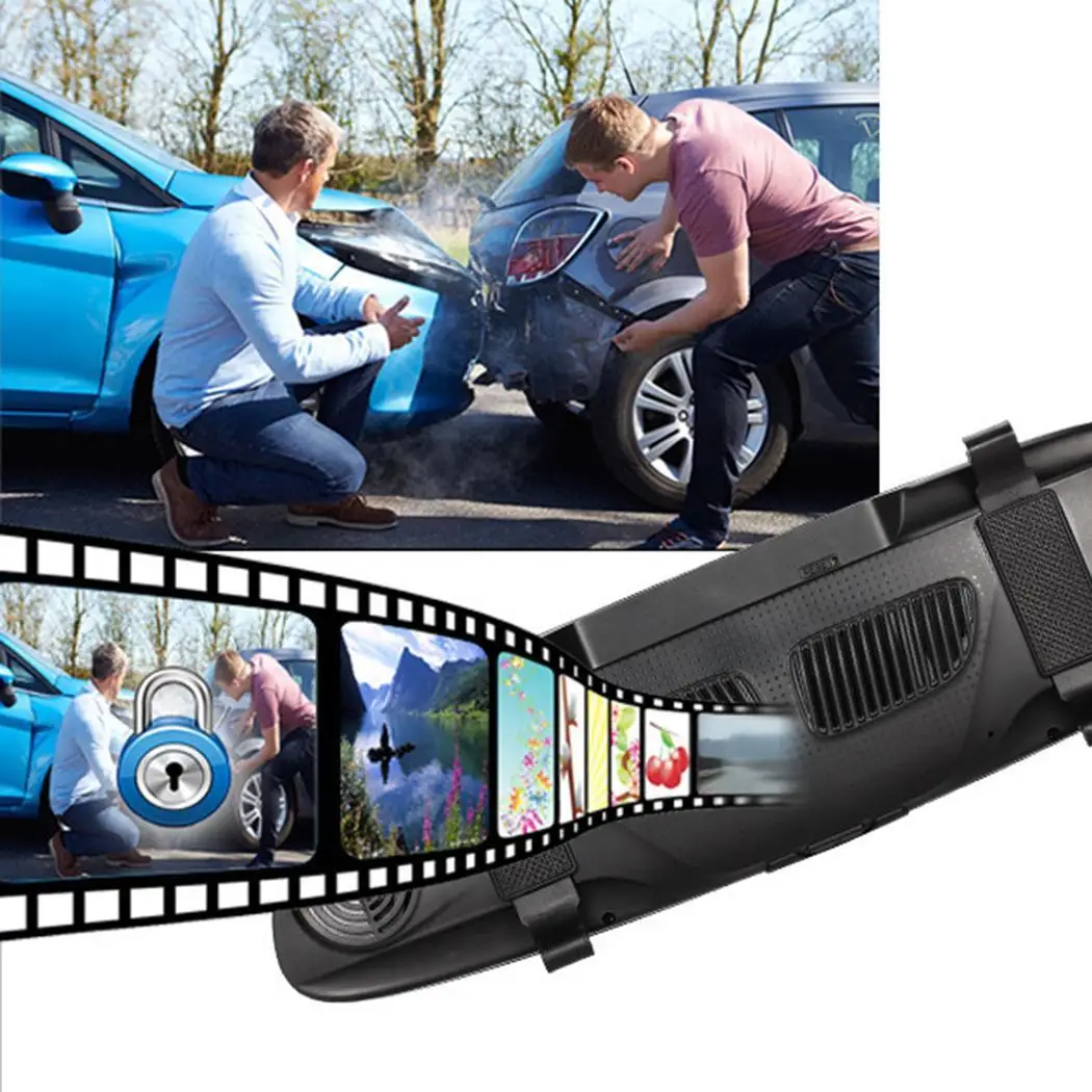 Hd видеорегистратор со встроенной картой TF зеркальный 1080 P 5 V DC автомобильная