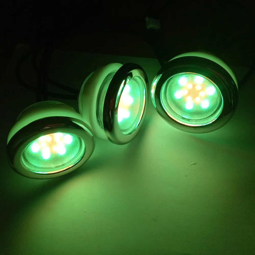 4 шт. водонепроницаемые светодиодные RGB подводные лампы с контроллером