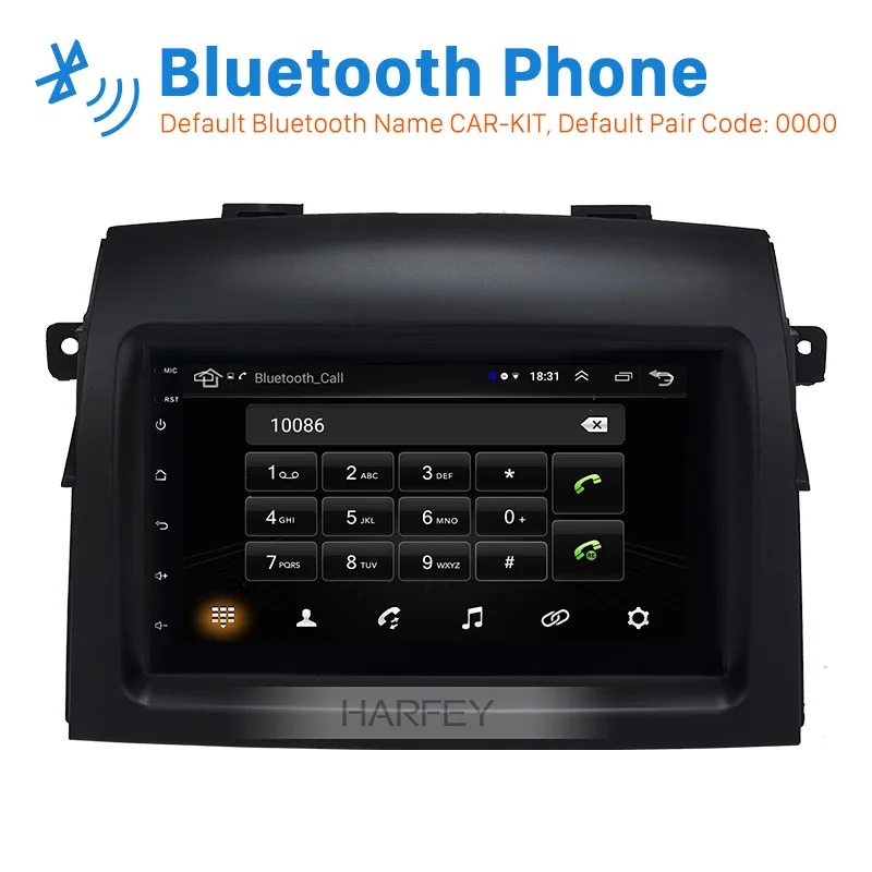 Cheap Harfey Android 8.1 7" 2Din Radio Head Unit For Toyota Sienna 2004-2010 GPS Navi Bluetooth WIFI 1080P Video USB SWC Backup Camera 1
