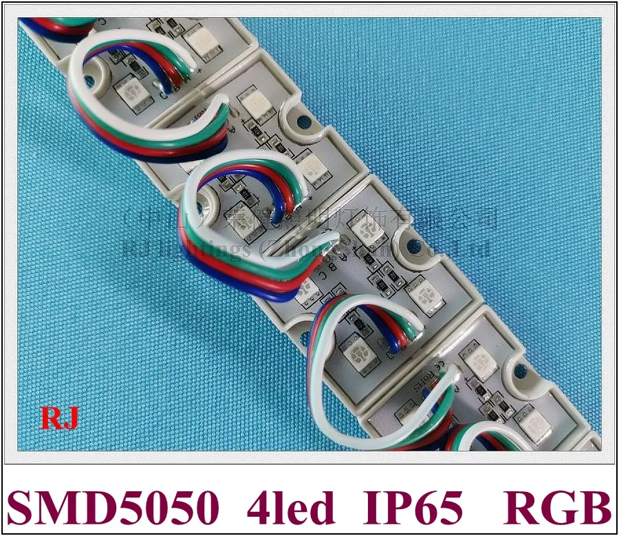 5050 RGB светодиодный модуль водонепроницаемый светодиодный пиксельный модуль свет для знака и Канала Письма SMD5050 DC12V 4 светодиодный ПК корочка