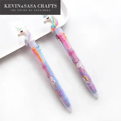 

6in1 Unicorn Ballpoint Pen Colors Cute Stationery Kawaii Gel Stationery Office Suppliers Office And School Supplies School Tools