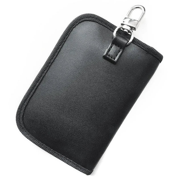 Small Faraday Pouch RFID Small Car Key Signal Blocking Pouch with Hook  Securing Keyring for Car Keys Anti-Theft Remote Entry