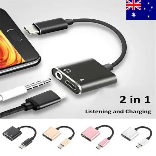 2в1 USB C type-C до 3,5 мм разъем для наушников адаптер AUX Sync Data кабель-переходник для зарядки