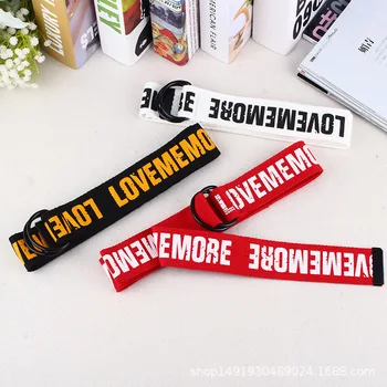 

3 Styles Belts Women Fashion Letter Print Belts Simple Style High Quality Cotton Blend Canvas Waistband Belt With Double Buckle