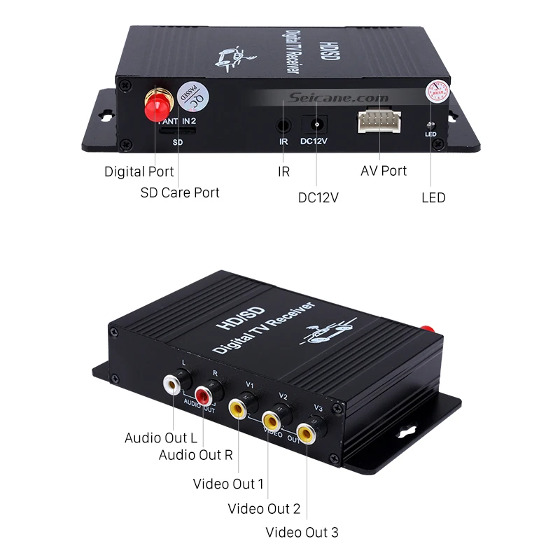 Seicane ТВ приемник Высокая чувствительность ISDB-T мобильный цифровой ТВ приемник MPEG-4 AVC/H.264 видео формат MPEG2-AAC/ACC-SBR