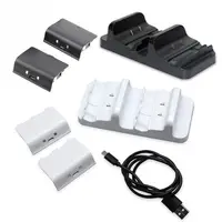 מטען סוללות ניו Dual טעינה בקרי Base מטען נייד עם מארזי סוללות עבור המשחק Xbox One אביזרים # 7 (5)