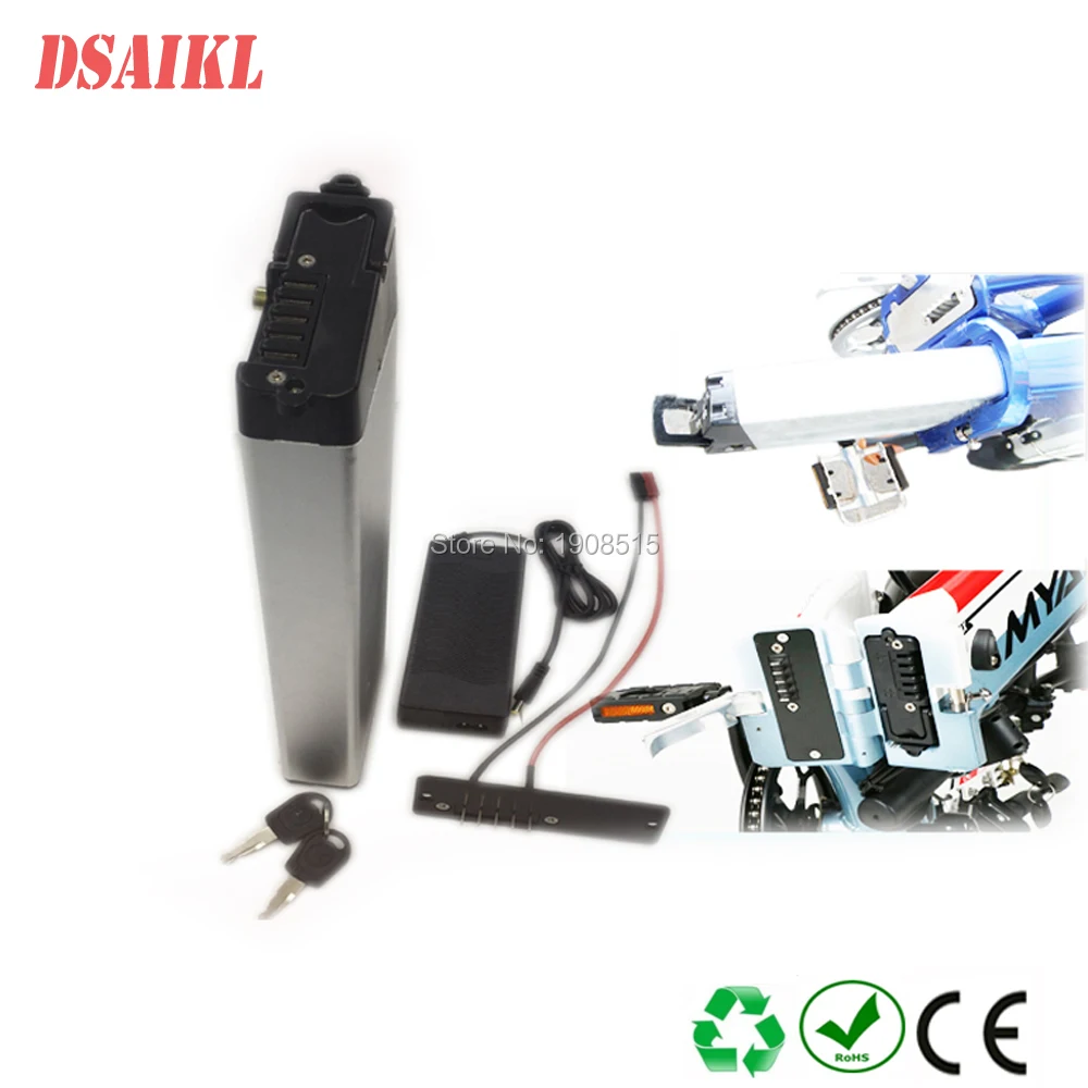 

EU US no tax Electric bicycle hidden battery pack 36V 8ah 10ah with 42V 2a charger for 250W foldable ebike