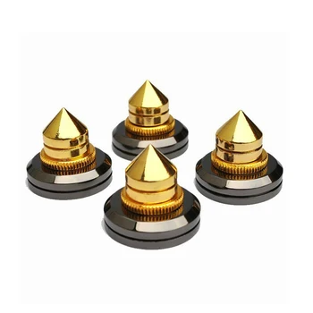 

4Pcs Gold Mini Audio Speaker Spikes Speakers Repair Parts DIY Speaker Stand Shock Pin Nails Pads Kit Music Tools