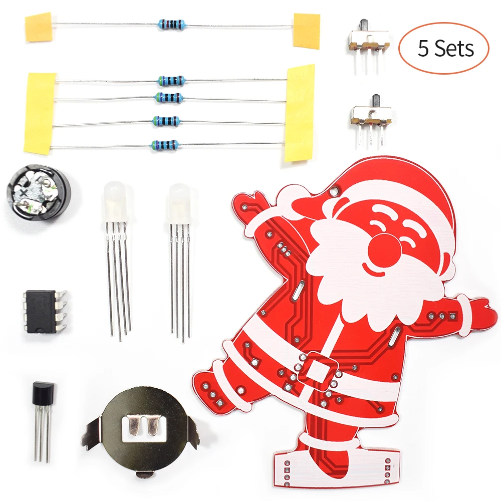

DIY Santa Claus Merry Christmas Decoration Ornament Music Kit with Colorful LED Modes and Christmas Songs