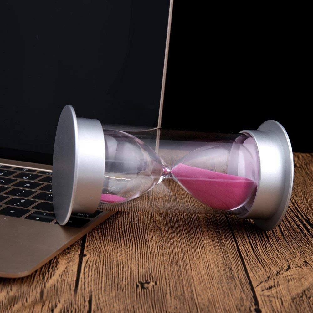5 Minutes Hourglass,Modern Sand Timer With Sand For Mantel Office Desk Coffee Table Book Shelf Curio Cabinet Or End Table Chri