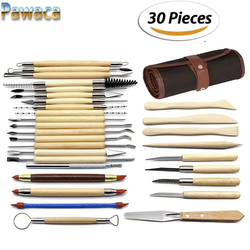 30pcs Arts Crafts Clay Sculpting Tools Pottery Carving Tool Set Pottery