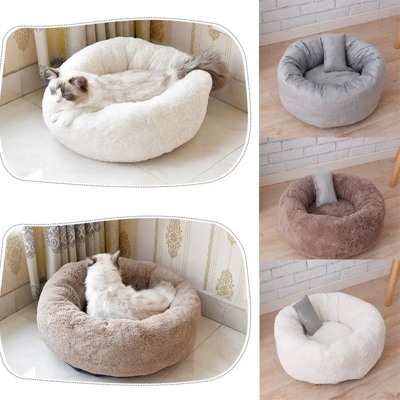 

High Quality 2019 Round Dog Beds Cushion Autumn Winter Warm Plush Kennel Pet Cat Puppy Nest Mat
