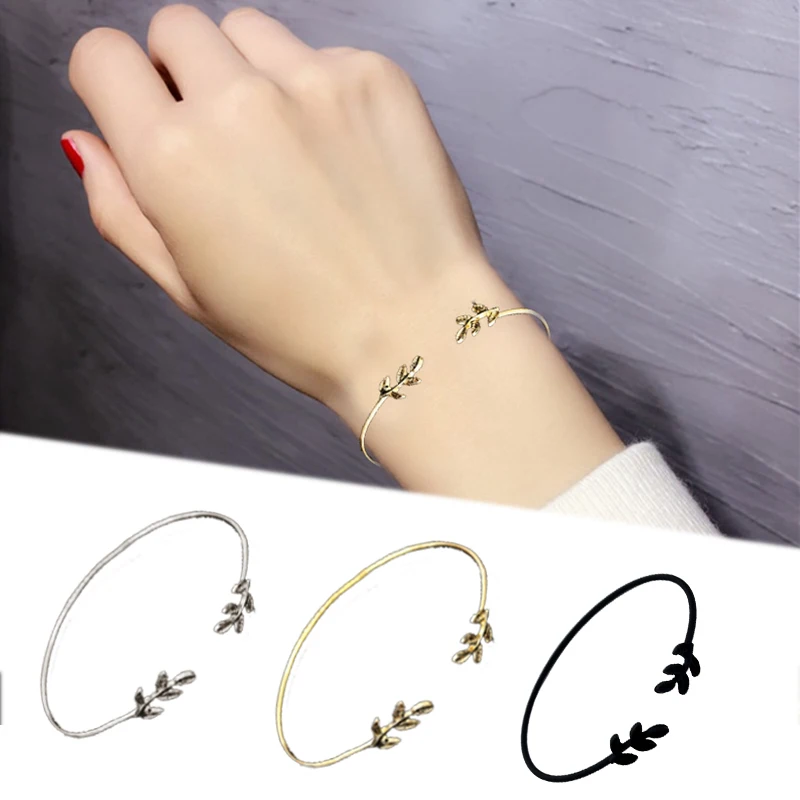 

Elegant Gold Silver Love Open Alloy Plated Cuff Bracelets & Bangles for Women Jewelry