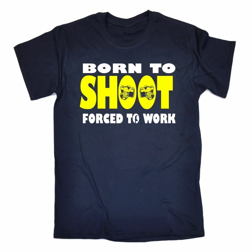 Футболка бренд 2018 мужской короткий рукав Homme Born To Shoot вынуждены работать Новый