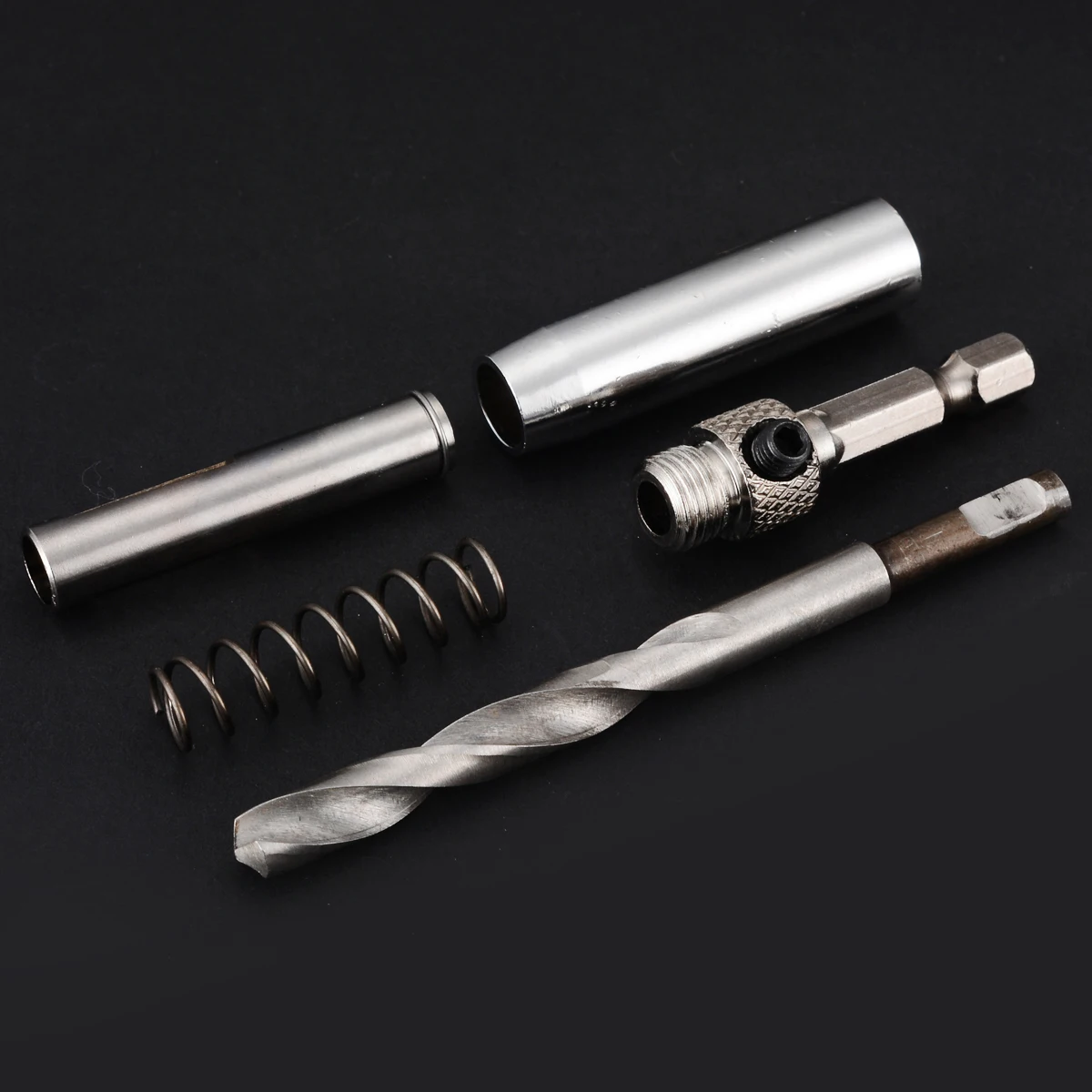 

7Pcs High-Speed Steel Hinge Drill Bit 1/4'' Hex shank Drill Bit Hole Puncher HSS Self Centering Door Window Hinge Twist Wood