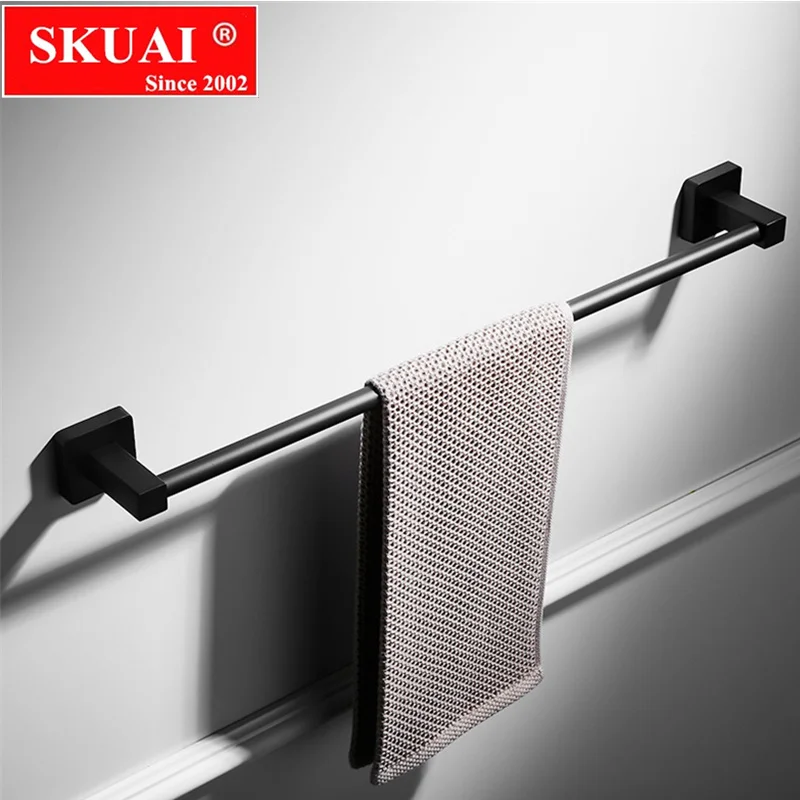 

Bathroom Towel Rack Holder Bathroom Wall Mounted Black Towel Bar Bathroom Hardware Pendant