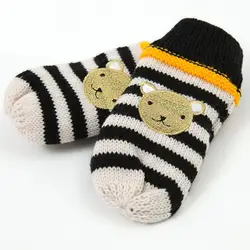 Kocotree/1 пара детских перчаток для мальчиков от 2 до 12 лет, теплые зимние перчатки с милым медведем для мальчиков и девочек