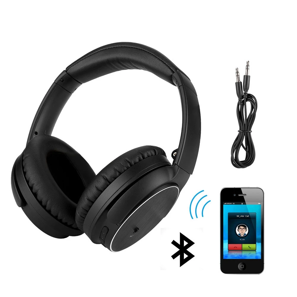 Bluetooth наушники 2 в 1 проводная/Беспроводная шумоподавление активная гарнитура Складные стерео наушники с микрофоном fone de ouvido