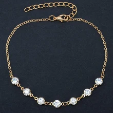 Женский браслет для ног, браслет для невесты, блестящий браслет, ювелирные изделия для женщин, украшения для ног на лодыжке, цепочка, очаровательный браслет, летнее ювелирное изделие