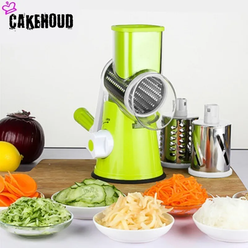 CAKEHOUD овощерезка круглая мандолина ломтерка картофеля морковь с 3 лезвиями