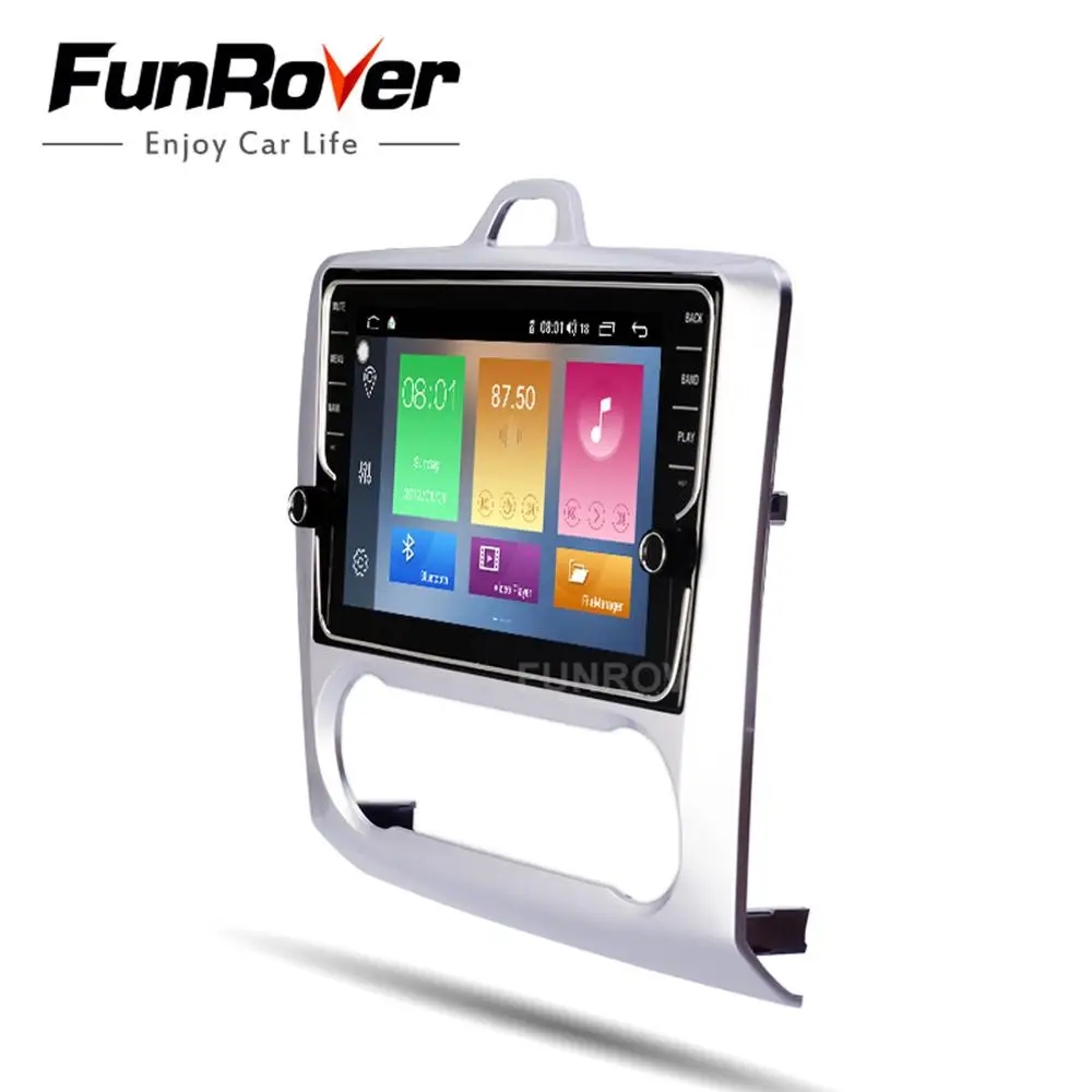 Discount Funrover 2 din Android 9.0 Car DVD Multimedia Player GPS stereo navi For focus 2 2004-2011 video auto radio navigation DSP 3