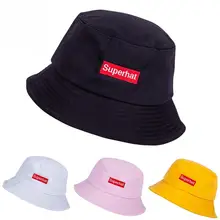 Вышивка надпись ведро шляпа Повседневный стиль уличная Панама