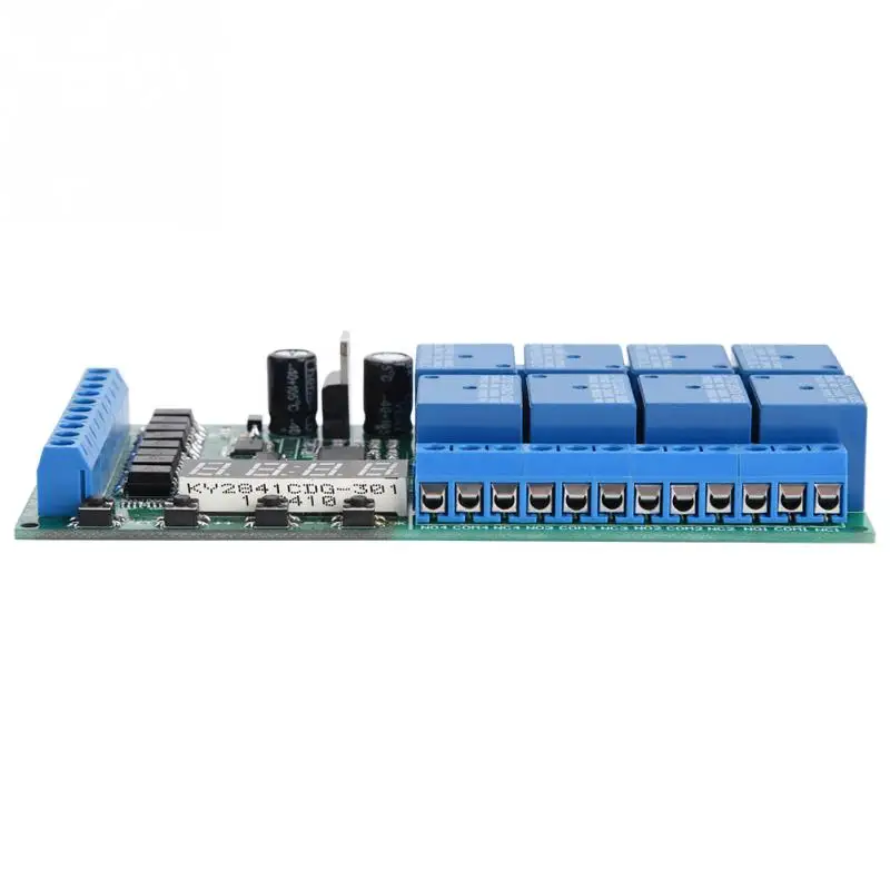 DC 12V 8CH светодиодный Многофункциональный Цифровой Реле времени задержки цикла