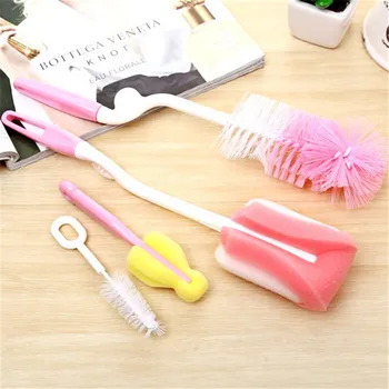 

5pcs Bottle Brush Sponge Plastic Glass Milk Water Cup Cleaning Feeding Bottle Dummy Nipple Pacifier Brushes