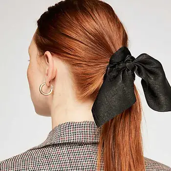 

MISSKY 10pcs/set Women Girl Elastic Hair Band Solid Color Sweet Style Ribbon Hair Ring Female Hair Accessory