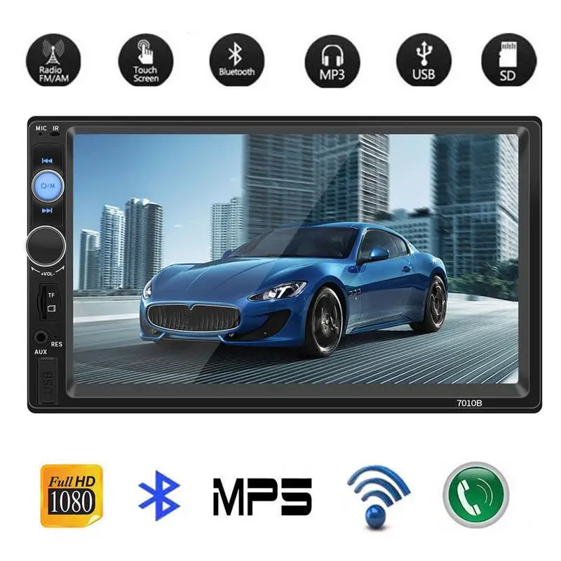 

7 Inch 2 DIN Car Bluetooth Stereo Radio Car Mp5 Card Player Connected To The Camera